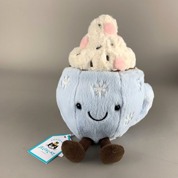 Jellycat Amuseables Hot Chocolate With Marshmallows Whipped Cream Plush Toy New - Picture 12 of 12